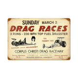 Drag Races Vintage Sign Metal Sign