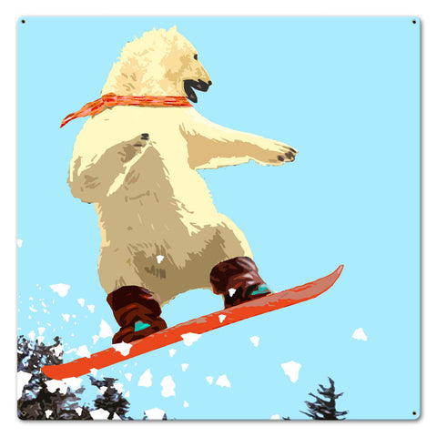 Bear Jump Vintage Sign Metal Sign