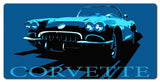 Corvette Blue Vintage Sign Metal Sign