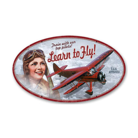 Learn-To-Fly-Vintage-Sign-Metal-Sign