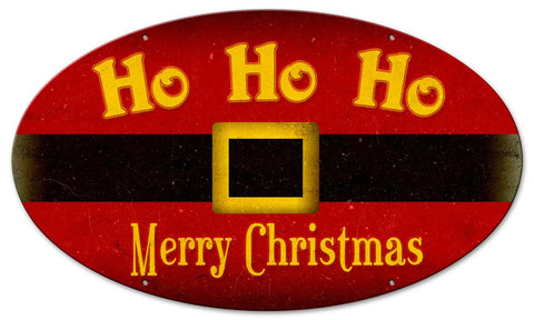 Ho-Ho-Ho-Merry-Christmas-Vintage-Sign-Metal-Sign