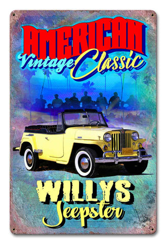 PH003   American Classic Jeepster Metal Sign