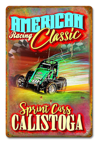 PH009 - American Classic Sprint Cars Calistoga Metal Sign