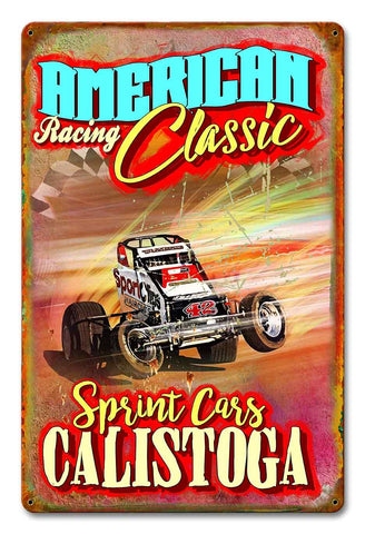 PH010   American Classic Sprint Cars Calistoga 2 Metal Sign