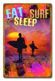 PH013 - Eat Surf Sleep Metal Sign