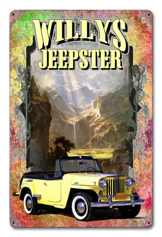 PH020 - Willys Jeepster Metal Sign