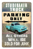 PH022 - Studebaker Truck Parking Metal Sign