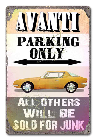PH024   Avanti Parking Metal Sign