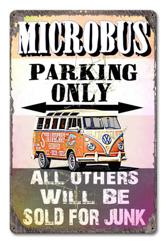 PH027 - Microbus Parking Metal Sign