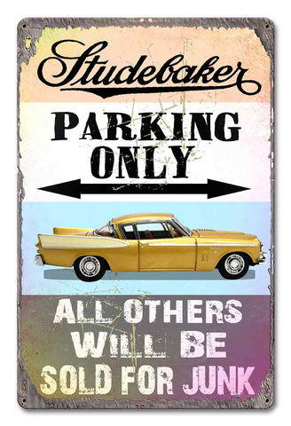 PH035 - Studebaker Parking Metal Sign