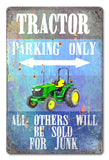 PH038   Tractor Parking Metal Sign