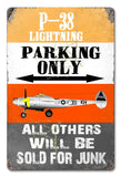 PH042 - P-38 Lighting Parking Metal Sign