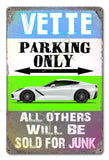 PH048 - Vette Parking Metal Sign