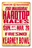 PH050   1961 Inaugural Hardtop Races Metal Sign