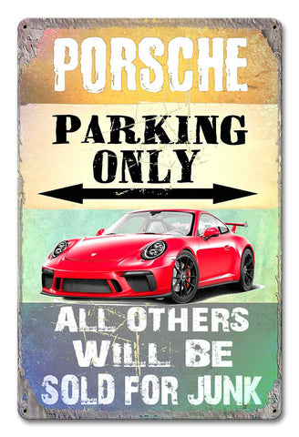 PH052 - Porsche Parking Metal Sign