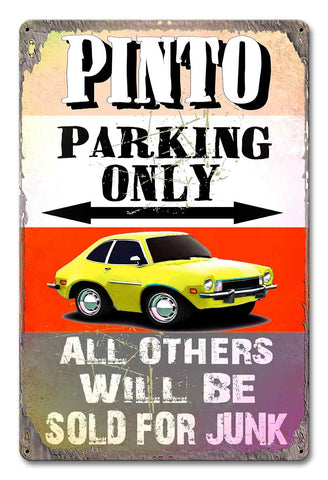 PH053 - Pinto Parking Metal Sign
