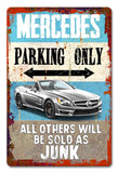 PH062   Mercedes Parking Metal Sign