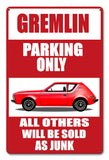 PH070   Gremlin Parking Metal Sign