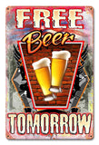 PH071 - Free Beer Tomorrow Metal Sign