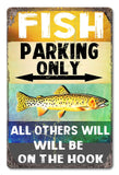 PH072 - Fish Parking Metal Sign