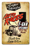 PH076 - Super Modified Auto Races Metal Sign