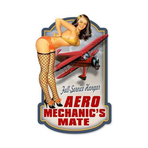 Aero Mechanics Vintage Sign Metal Sign