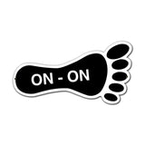 On-On Foot Vintage Sign Metal Sign