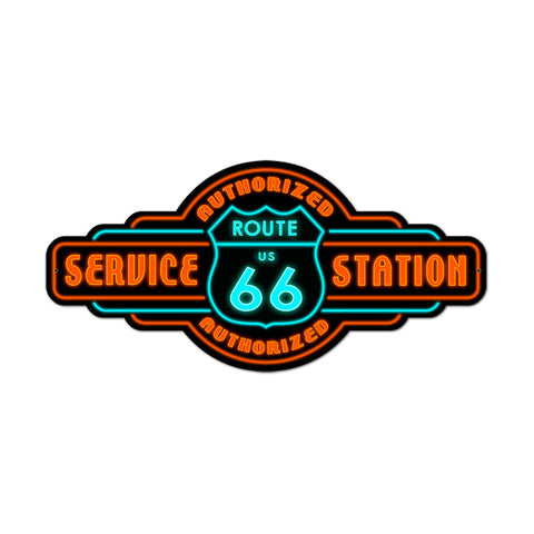 Route 66 Service Vintage Sign Metal Sign