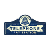 Telephone Paystation Vintage Sign Metal Sign