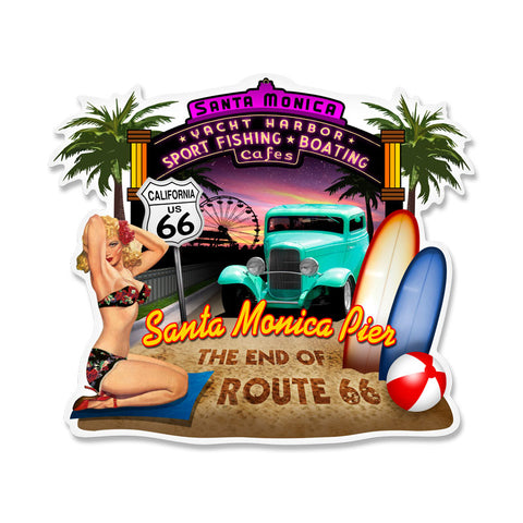 Santa Monica Vintage Sign Metal Sign