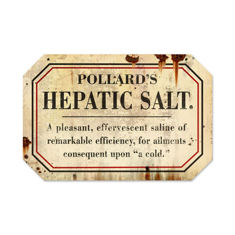 Hepathic Salt Metal Sign