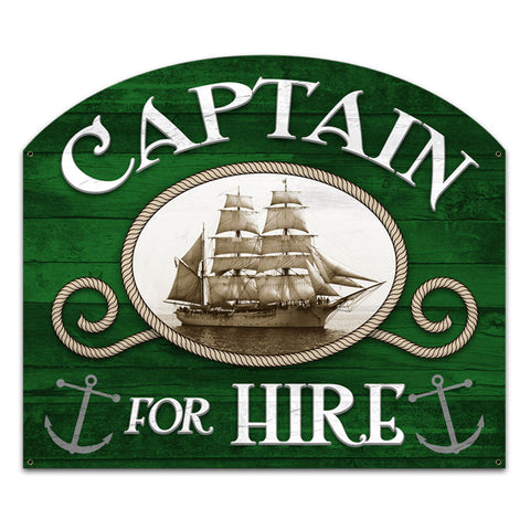 Captain-For-Hire-Vintage-Sign-Metal-Sign