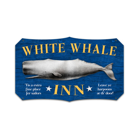 White Whale Inn Vintage Sign Metal Sign