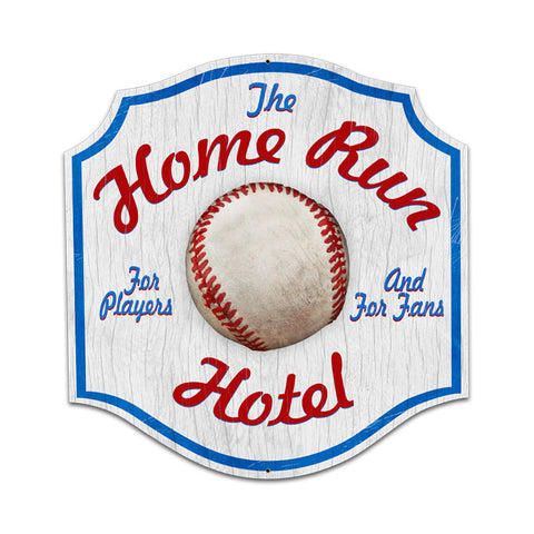 Home Run Hotel Vintage Sign Metal Sign