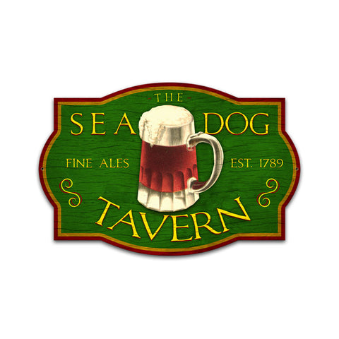 Sea Dog Tavern Vintage Sign Metal Sign