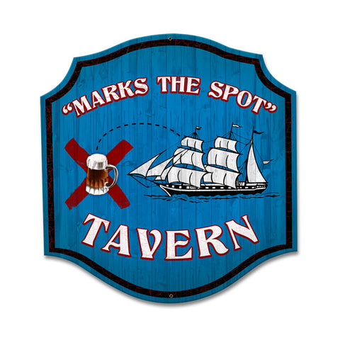 Marks-The-Spot-Vintage-Sign-Metal-Sign