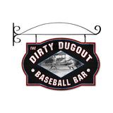 Dirty Dugout Double Sided Custom Metal Shape With Wall Mount  Vintage Sign Metal Sign