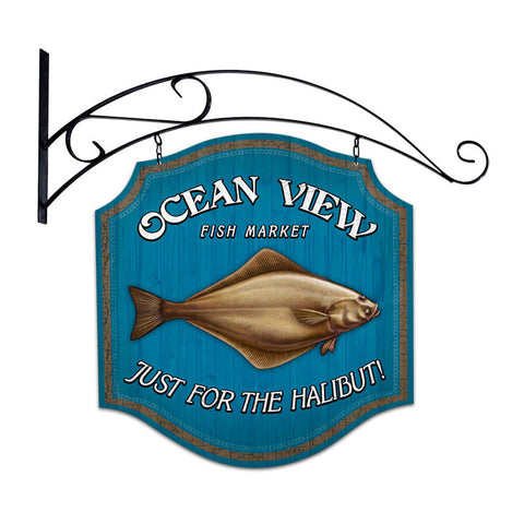 Just For The Halibut Vintage Sign Metal Sign