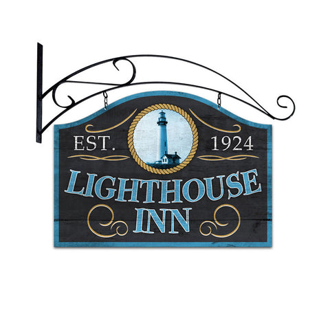 Lighthouse Inn Vintage Sign Metal Sign