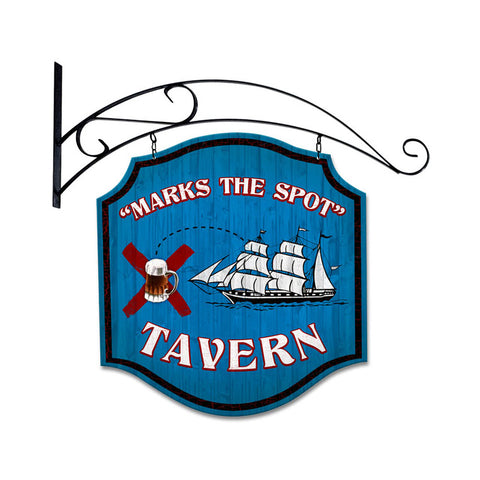 Marks The Spot Vintage Sign Metal Sign