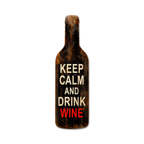 Keep Calm Merlot Vintage Sign Metal Sign