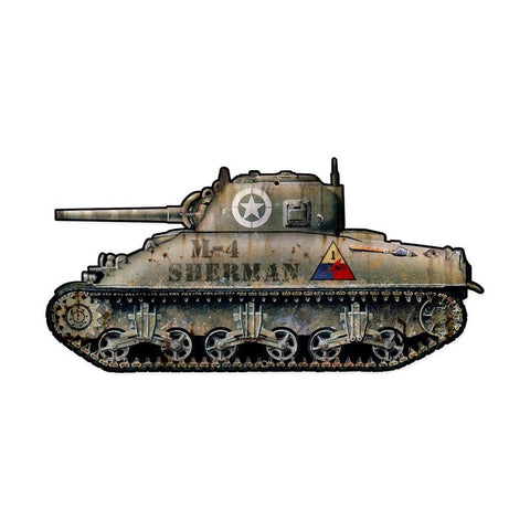 Sherman-Tank-Vintage-Sign-Metal-Sign
