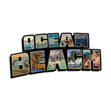 Ocean Beach Landmarks Vintage Sign Metal Sign