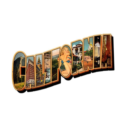 California Landmarks Vintage Sign Metal Sign