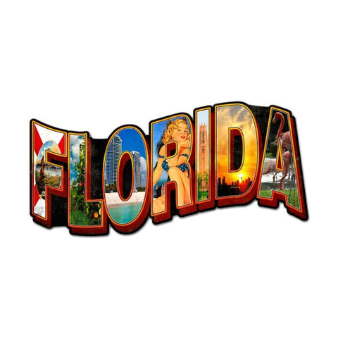 Florida Landmarks Vintage Sign Metal Sign