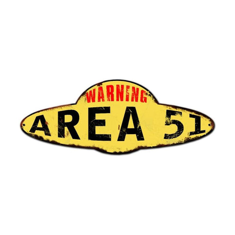 Area 51 Plasma Vintage Sign Metal Sign