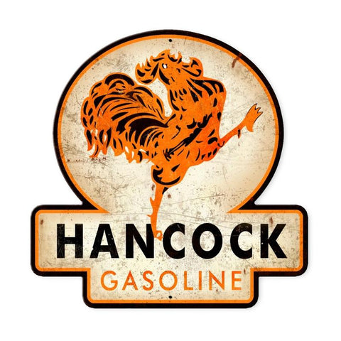 Hancock Old School Gasoline Vintage Sign Metal Sign