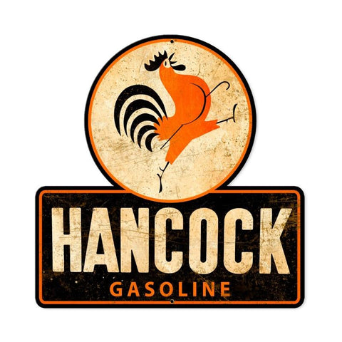 Hancock Old School Gasoline Vintage Sign Metal Sign
