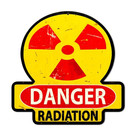 Danger Radiation Vintage Sign Metal Sign
