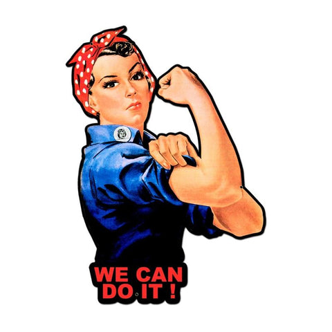 Rosie The Riveter We Can Do It Vintage Sign Metal Sign